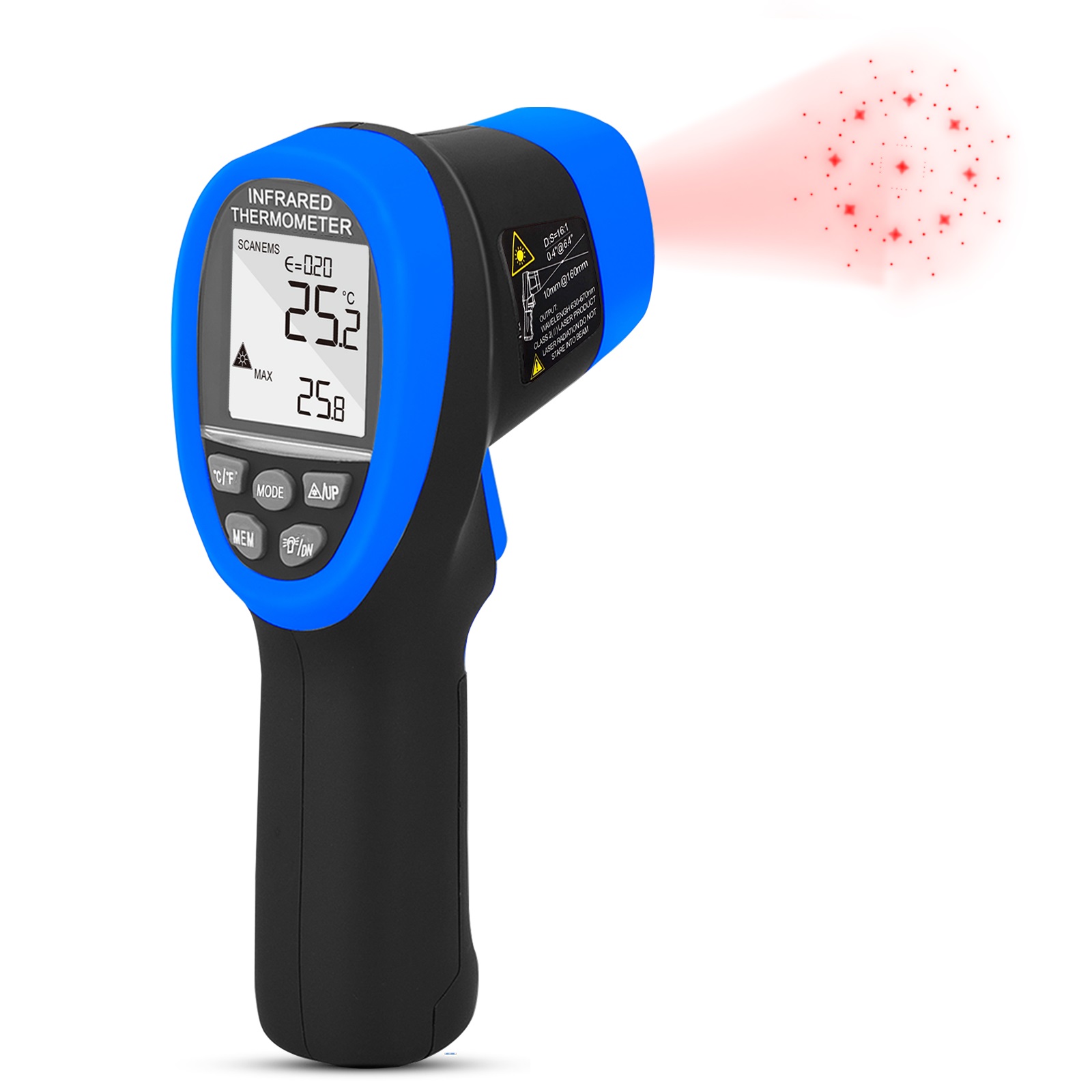 Home Cooking App - アプリとBluetooth対応赤外線温度計、-50度まで対応 ° C~800 ° C、自動電源オフ、放射率0.1-1.0、HVAC/自動車修理/バーベキュー/冷凍庫チェックツール用