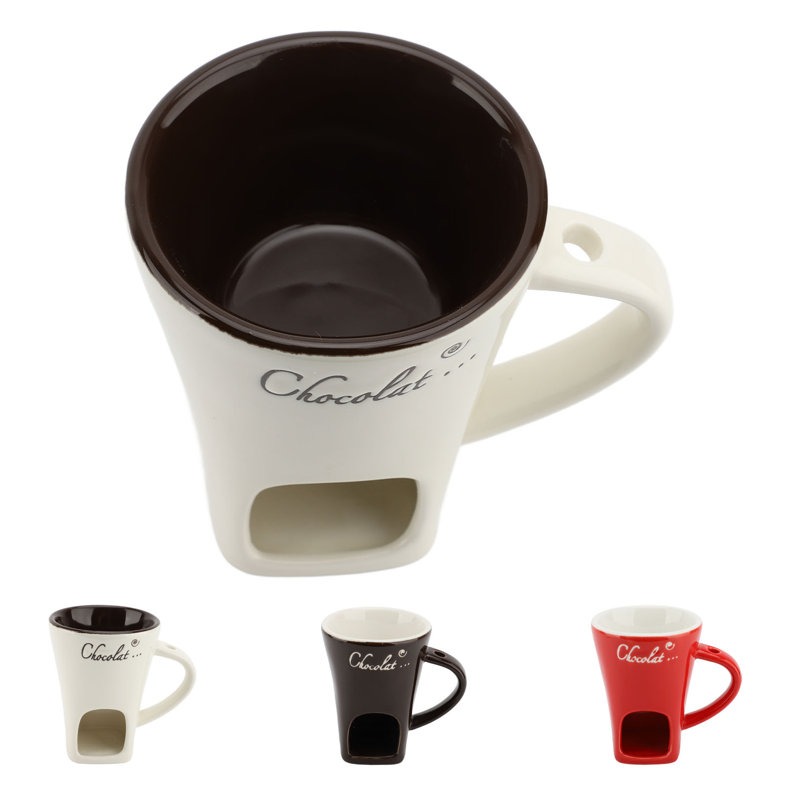 Fondue Pot Ceramic - チョコレートメルティングフォンデュマグ セラミックウォーマーポット チョコレートメルティング用品 フォーク付き キッチン用チョコレートメルティングカップ