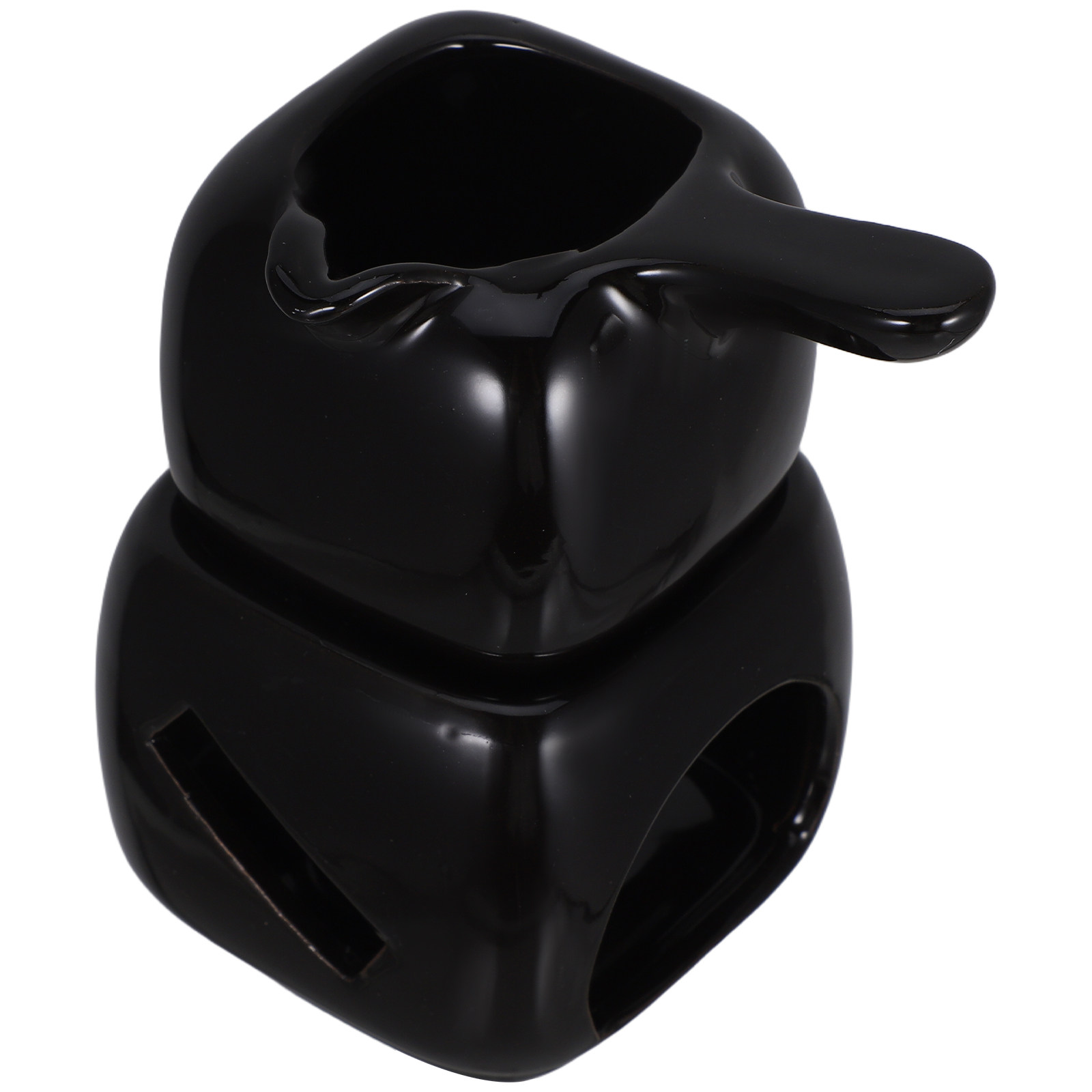 Fondue Pot Ceramic - セラミック製フォンデュチョコレート溶解鍋、素早い熱伝導、コンパクトなデザインで個人用デザート作りに最適、チョコレートやバターを溶かすことができます。