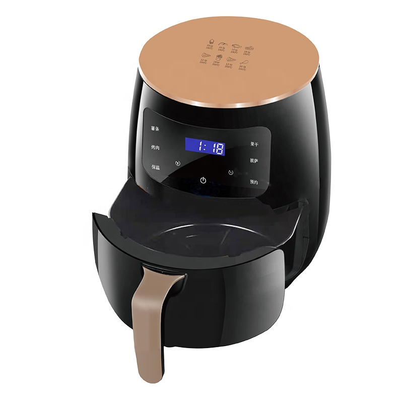 Home Cooking Meals - 最高の6L電気エアフライヤー、最新のスマートタッチスクリーン制御ミニグリル、家庭用、屋外用、業務用、プラスチック製、熱油調理可能