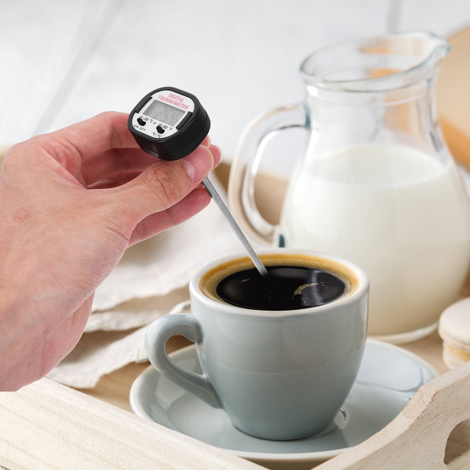 Home Cooking Kitchen - 電子食品温度計キッチンベーキングバーベキュー精密プローブ肉料理家庭用高速正確な温度測定
