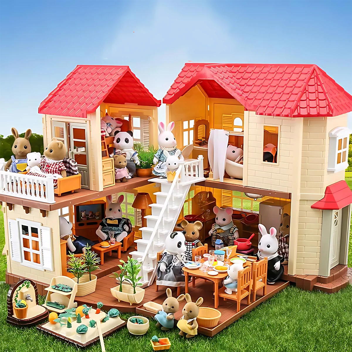 Home Cooking Kitchen - ミニチュア家具 1:12 ドールハウスキッチンリビングルーム寝室セット DIY シーン人形遊び装飾女の子おもちゃの家誕生日ギフト