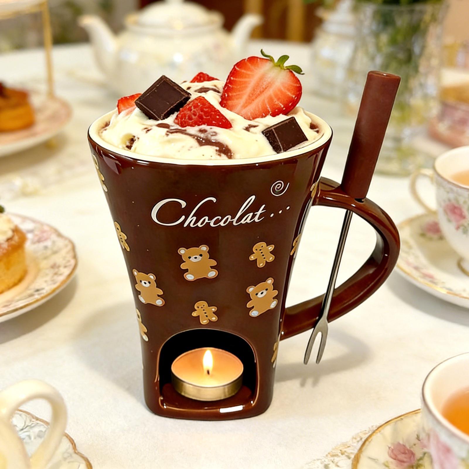 チョコレートメルティングカップ 130ml パーソナルチョコ - Fondue Pot Ceramic のレビューと価格