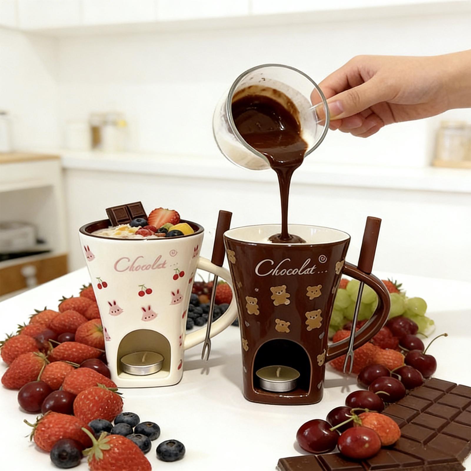 チョコレートメルティングカップ 130ml パーソナルチョコ - Fondue Pot Ceramic のレビューと価格