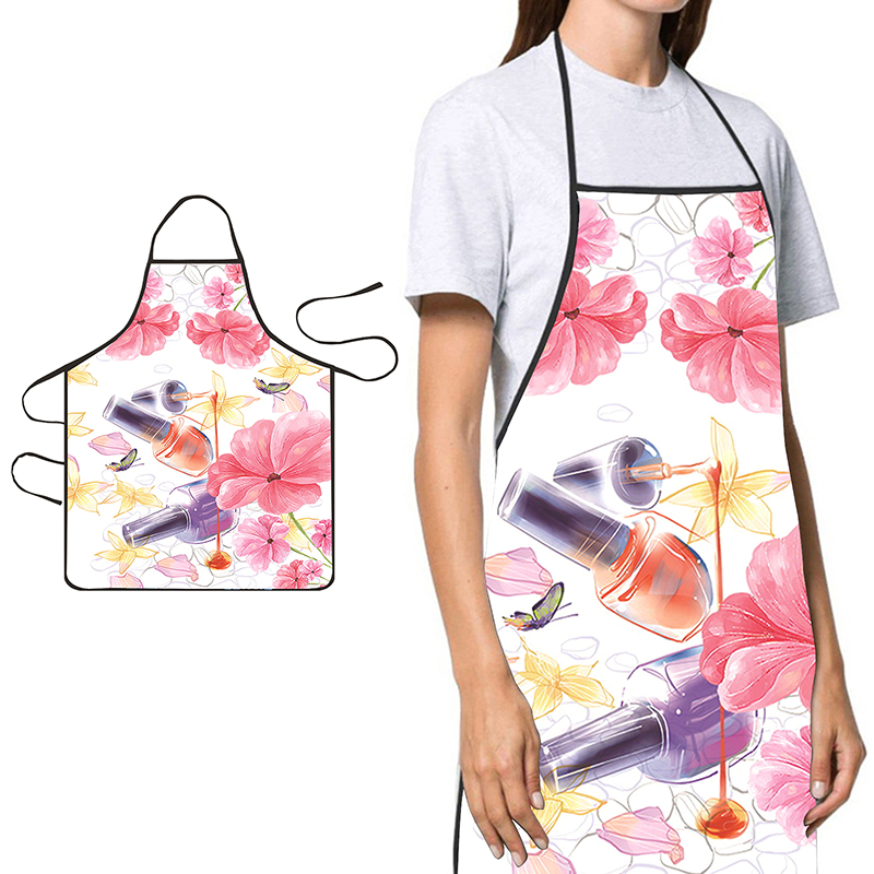 〔YS1〕マニキュアプリント美容キッチン女性用エプロン家庭用 - Home Cooking Kitchen のレビューと価格