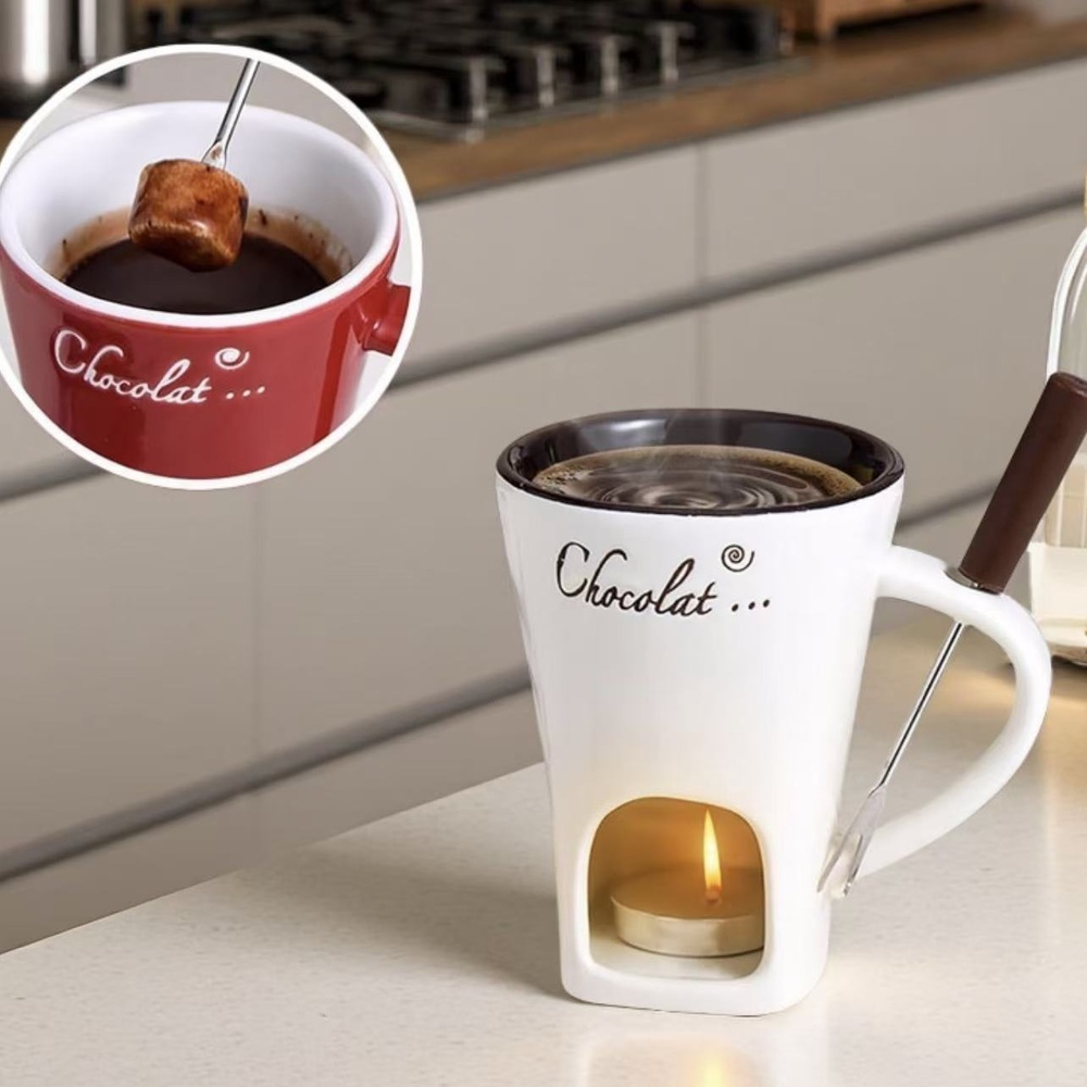 セラミックチョコレートフォンデュマグカップ、創造的なチーズ溶 - Fondue Pot Ceramic のレビューと価格