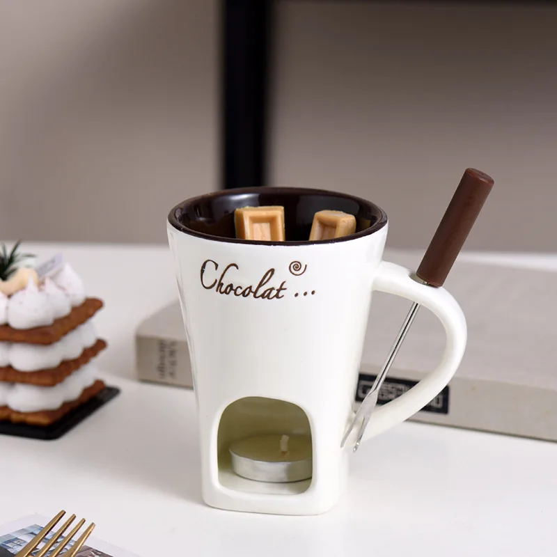 130ml チョコレートフォンデュマグ メルティングカップ  - Fondue Pot Ceramic のレビューと価格