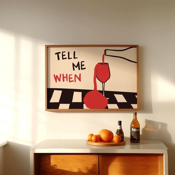 ヴィンテージ「Tell Me When Drink」キャンバ - Home Cooking Kitchen のレビューと価格