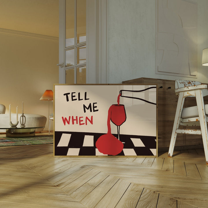ヴィンテージ「Tell Me When Drink」キャンバ - Home Cooking Kitchen のレビューと価格