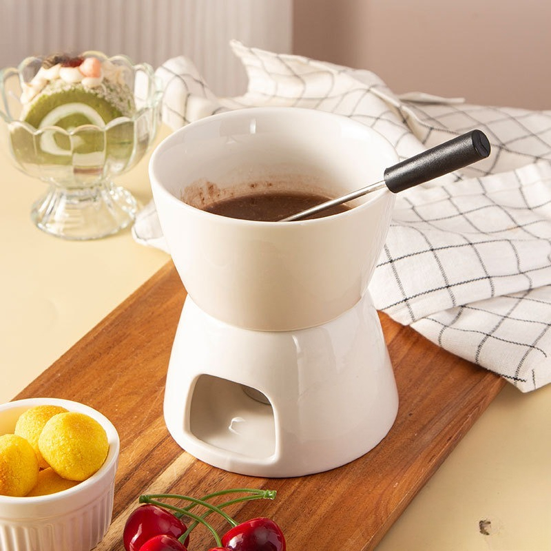 北欧風セラミックチョコレートフォンデュセット カスタムヨーロ - Fondue Pot Ceramic のレビューと価格