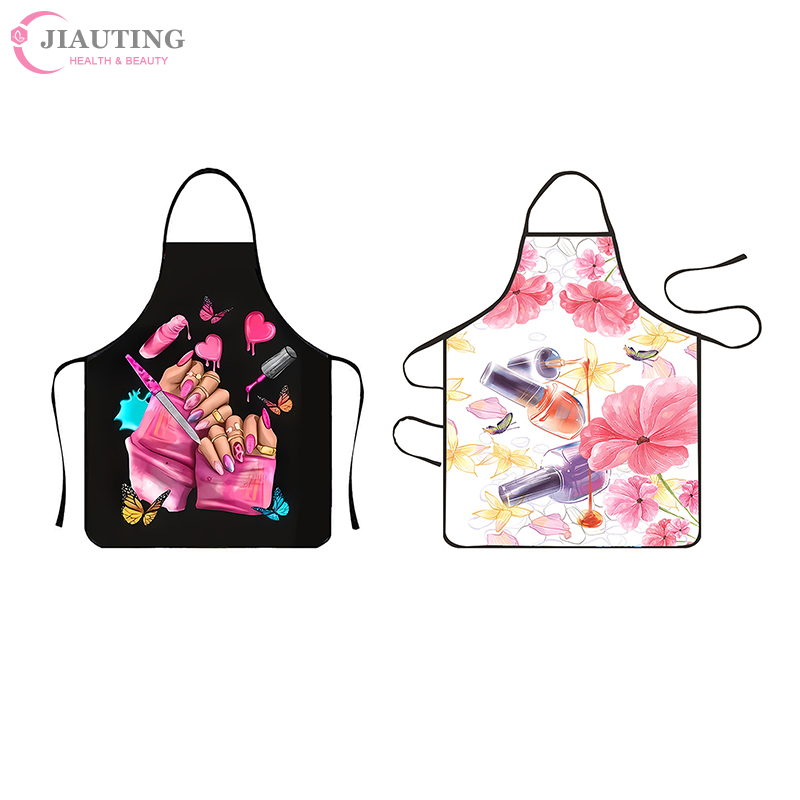 マニキュア印刷美容キッチン女性エプロン家庭用クリーニングピナ - Home Cooking Kitchen のレビューと価格