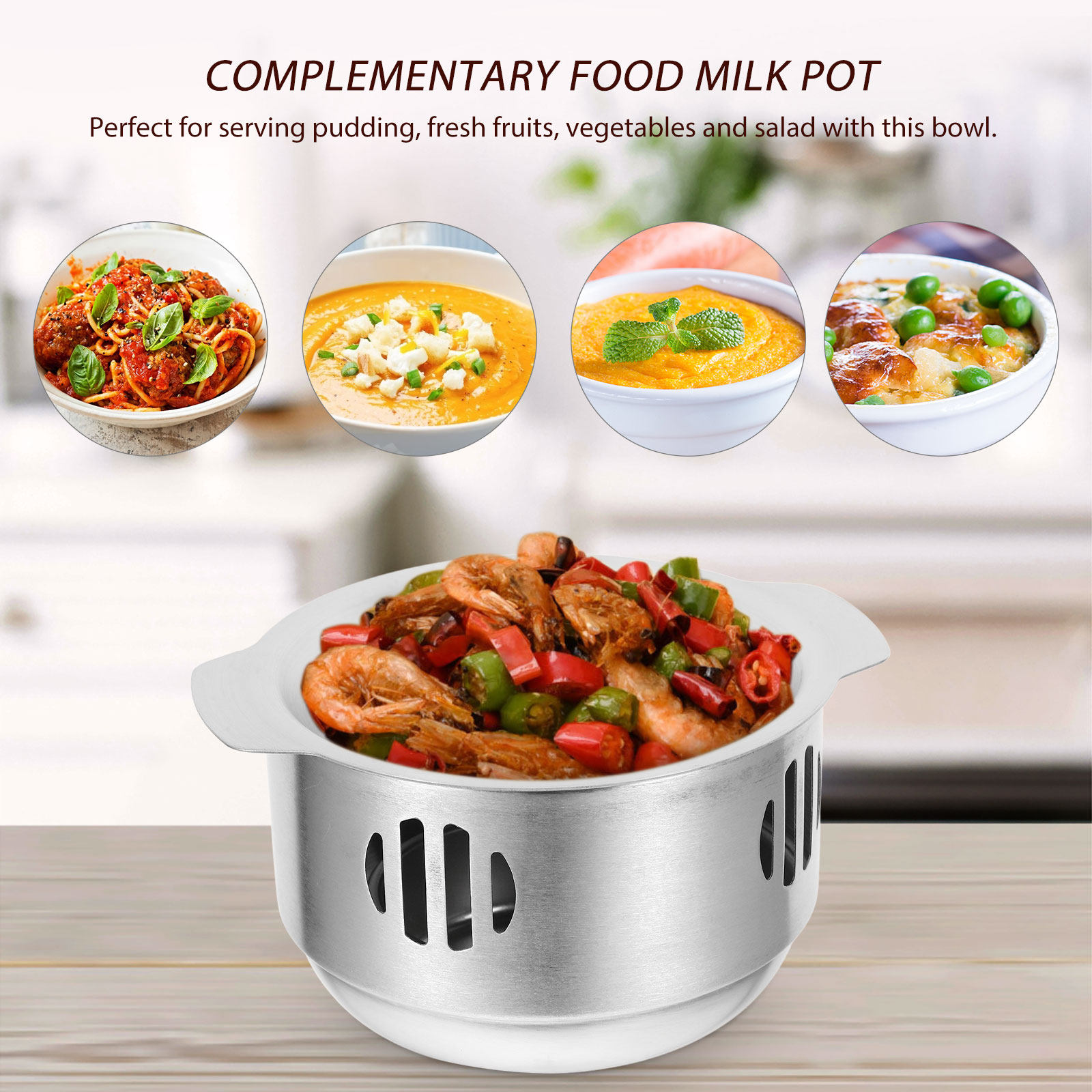1セットの食品加熱ポット、ストーブ付きステンレス製ストックポ - Home Cooking Fast Foods のレビューと価格