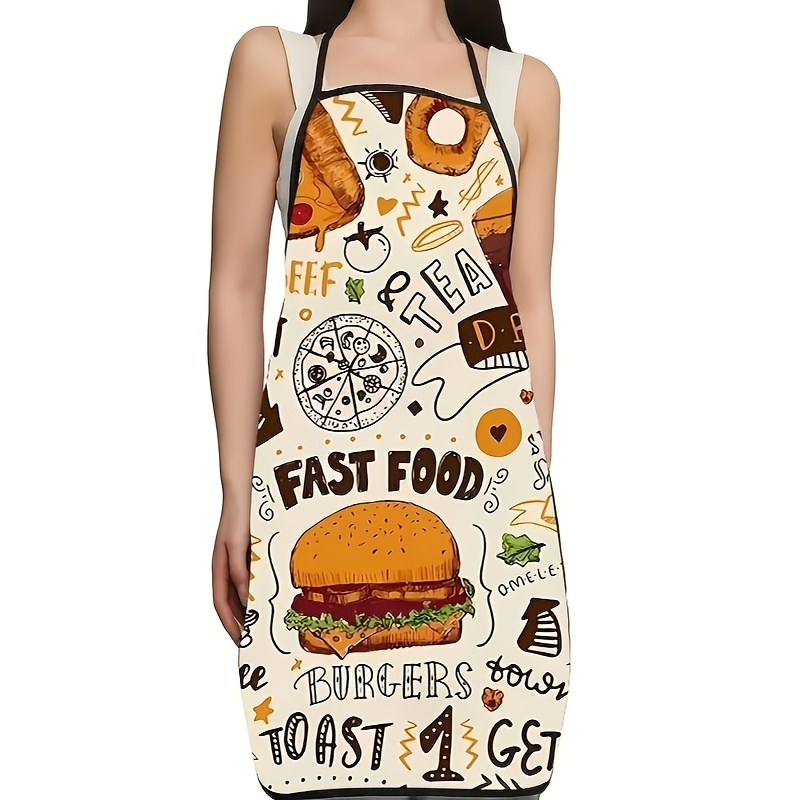 1ピース ファーストフードをテーマにしたキッチンエプロン - - Home Cooking Fast Foods のレビューと価格