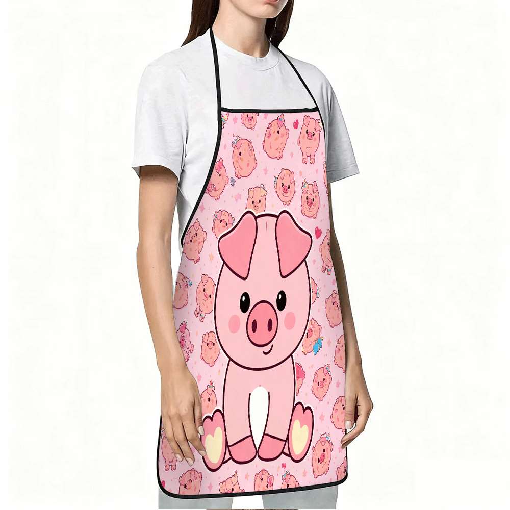 楽しい動物をテーマにしたエプロン1枚、キュートで甘いピンクの - Home Cooking Cafe のレビューと価格