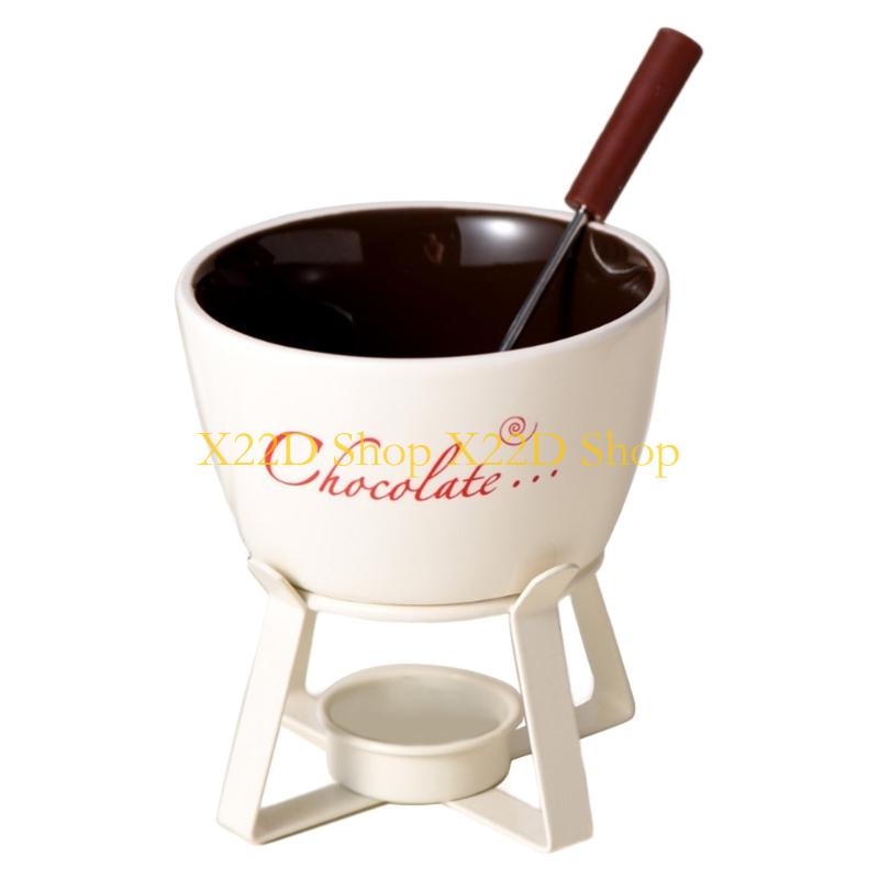 X22D フォンデュポットセット フォーク付き セラミックテ - Fondue Pot Ceramic のレビューと価格
