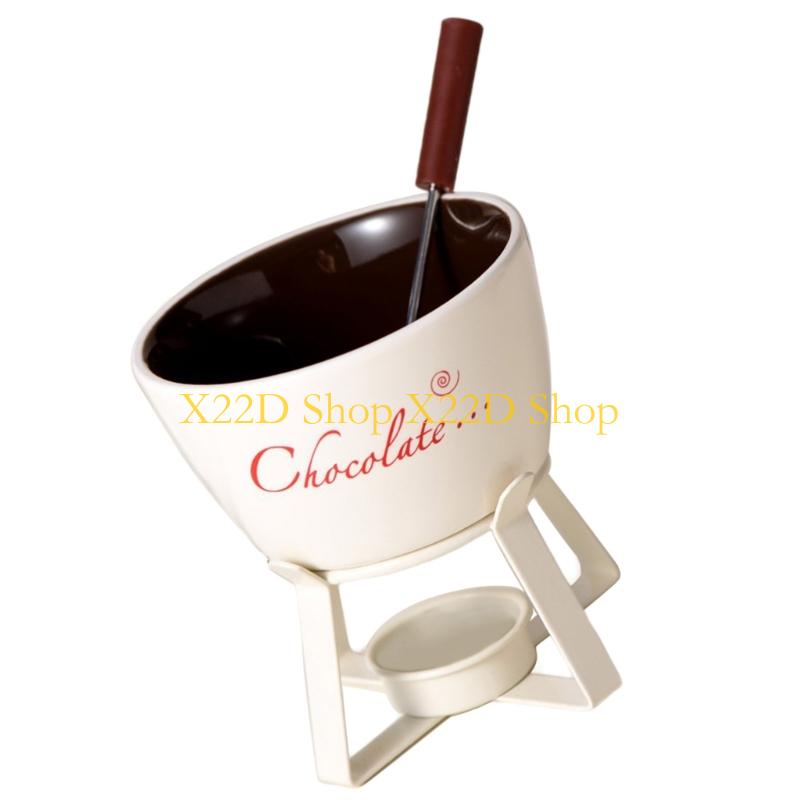 X22D フォンデュポットセット フォーク付き セラミックテ - Fondue Pot Ceramic のレビューと価格