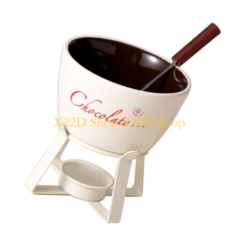 X22D フォンデュポットセット フォーク付き セラミックテ - Fondue Pot Ceramic のレビューと価格