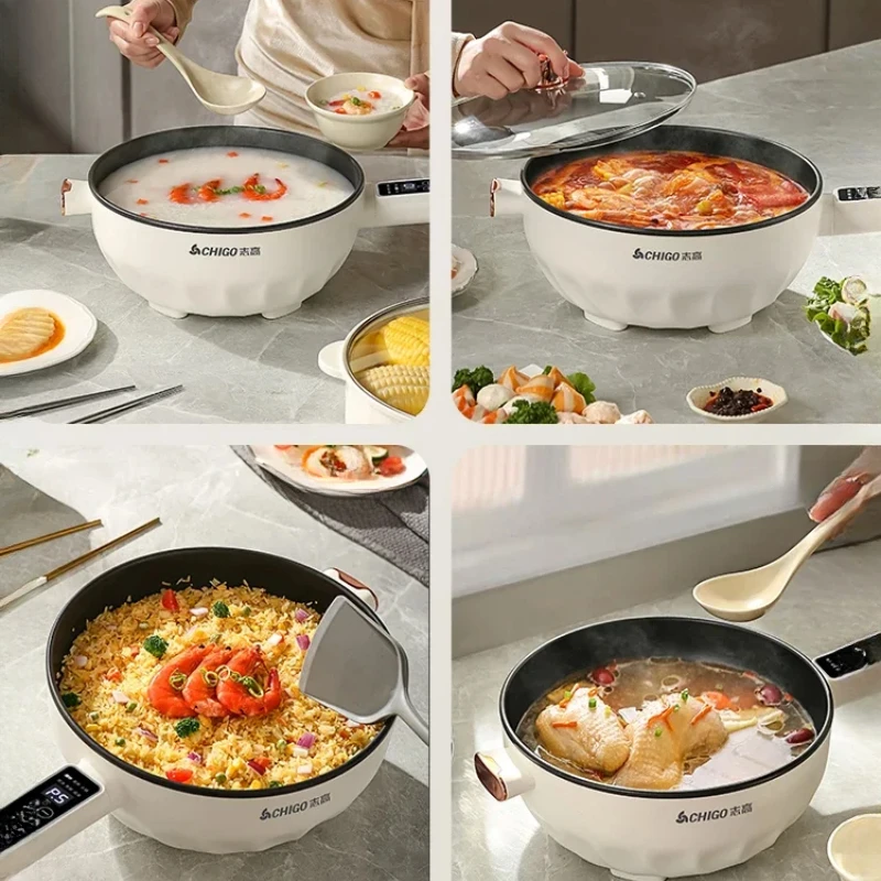 多機能電気鍋,焦げ付き防止電気フライヤー,家庭用蒸し器,コン - Home Cooking Meals のレビューと価格
