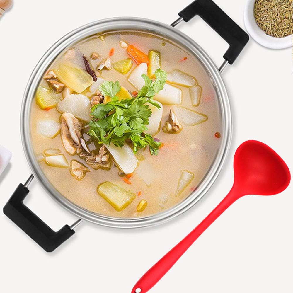 焦げ付き防止の耐熱スープ鍋,長い柄の大きな鍋,家庭用シリコン - Home Cooking Meals のレビューと価格