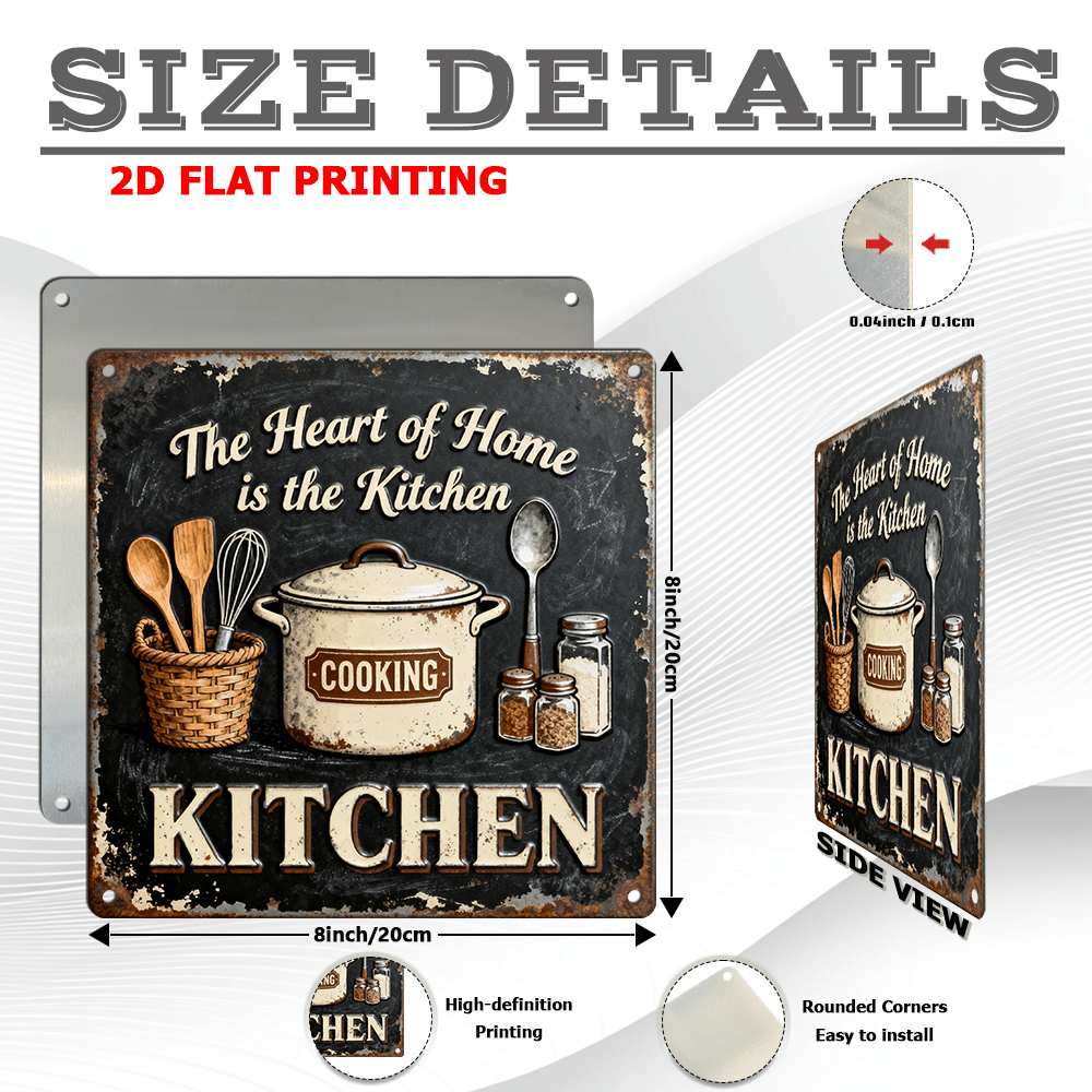 ヴィンテージメタルキッチンウォールデコレーションサイン -  - Home Cooking Kitchen のレビューと価格