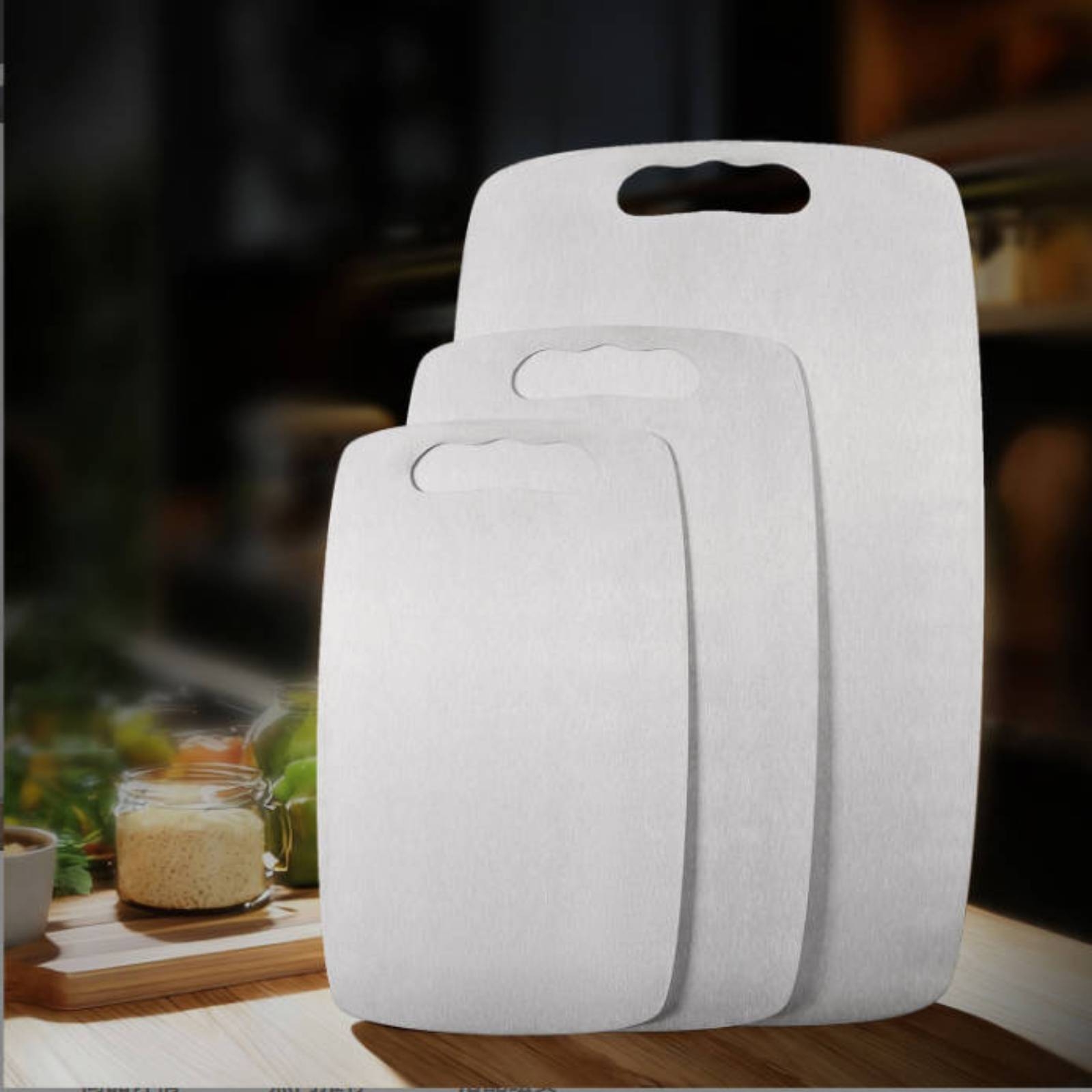 ステンレス製まな板 食品グレードのまな板 ハンドル付き 長持 - Home Cooking Kitchen のレビューと価格