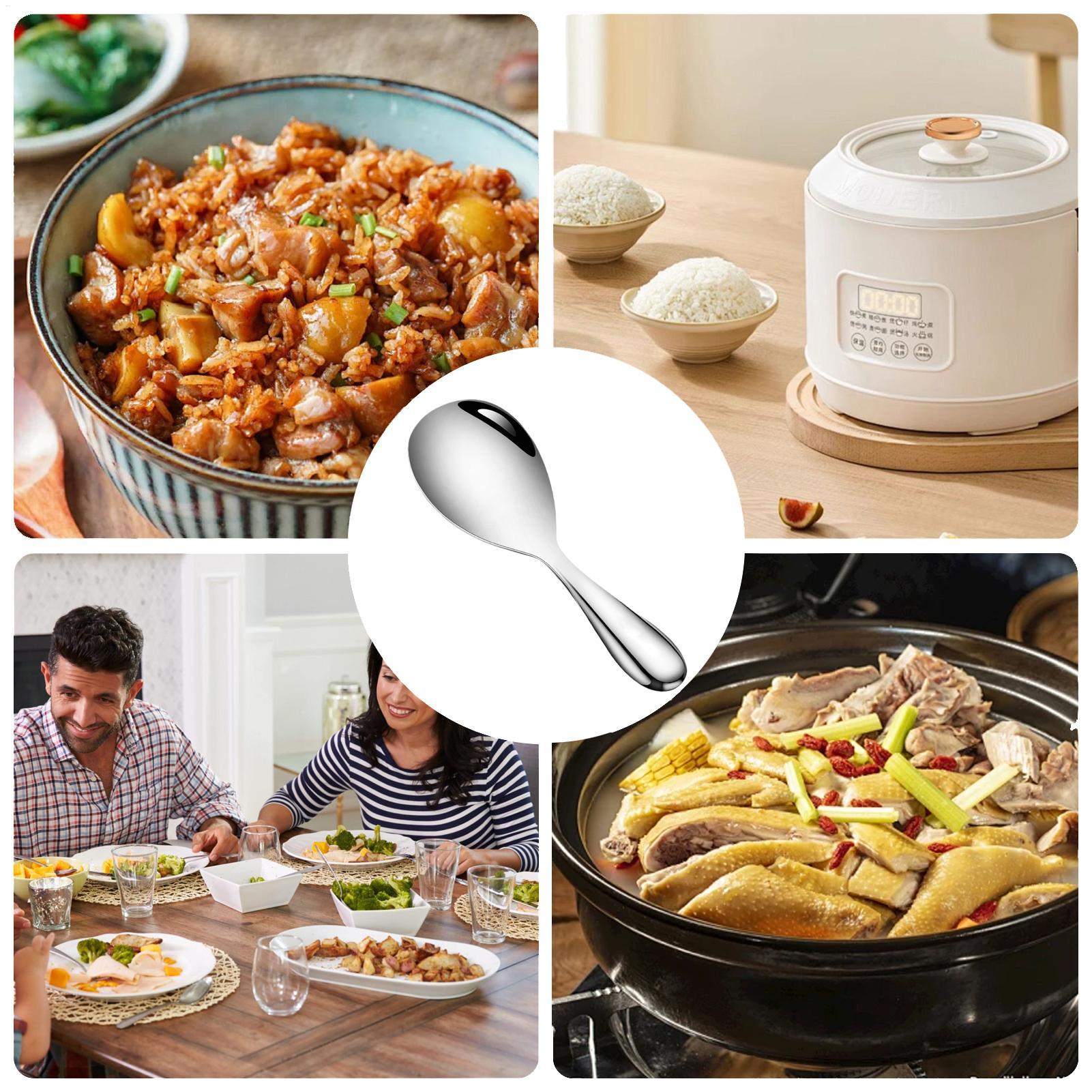 ステンレス鋼ライススプーンパドル 20.5x7cm ライスサ - Home Cooking Meals のレビューと価格