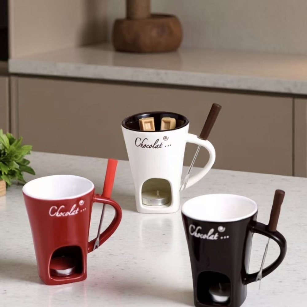セラミックチョコレートフォンデュマグカップ、創造的なチーズ溶 - Fondue Pot Ceramic のレビューと価格