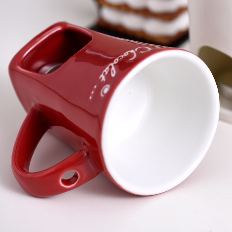 フォーク付きのとろけるカップ,チョコレート用のとろけるカップ - Fondue Pot Ceramic のレビューと価格
