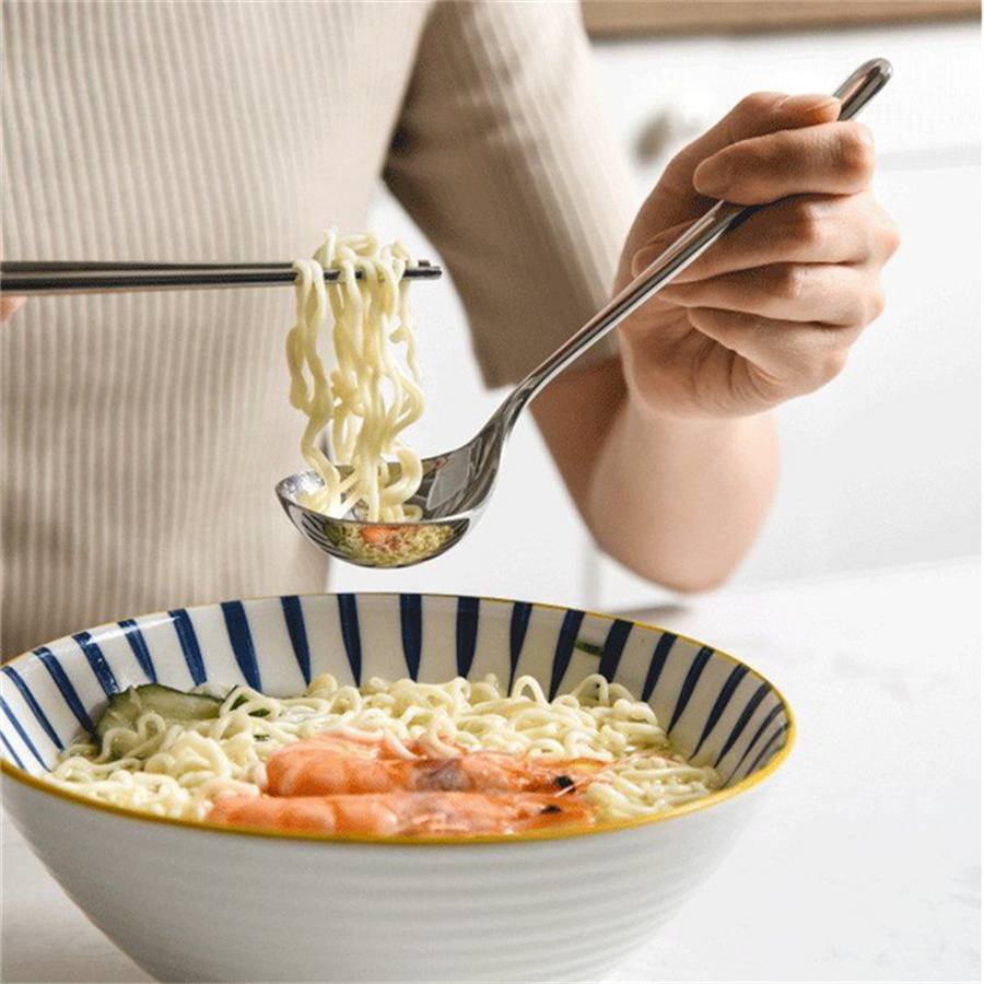 2/1 個ステンレス鋼スプーン厚みのあるロングハンドルスープ - Home Cooking Meals のレビューと価格